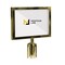 Montour Line Stanchion Post Top Sign Frame 8.5 x 11 in. H Satin Brass HDSF-8511-H-SB - alternate 1